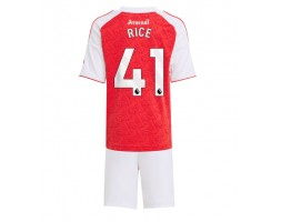 Arsenal Declan Rice #41 Koszulka Podstawowa dzieci 2025-26 Krótki Rękaw (+ krótkie spodenki)