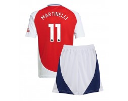 Arsenal Gabriel Martinelli #11 Koszulka Podstawowa dzieci 2024-25 Krótki Rękaw (+ krótkie spodenki)