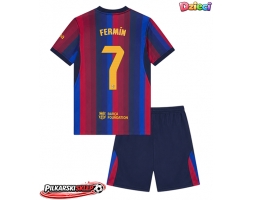 Barcelona Fermin Lopez #7 Koszulka Podstawowa dzieci 2026-27 Krótki Rękaw (+ krótkie spodenki)