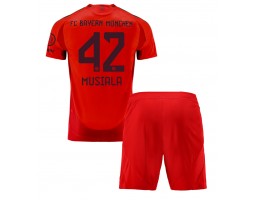 Bayern Munich Jamal Musiala #42 Koszulka Podstawowa dzieci 2024-25 Krótki Rękaw (+ krótkie spodenki)