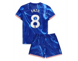 Chelsea Enzo Fernandez #8 Koszulka Podstawowa dzieci 2024-25 Krótki Rękaw (+ krótkie spodenki)