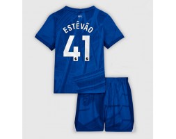 Chelsea Estevao Willian #41 Koszulka Podstawowa dzieci 2025-26 Krótki Rękaw (+ krótkie spodenki)