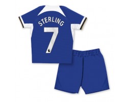 Chelsea Raheem Sterling #7 Koszulka Podstawowa dzieci 2023-24 Krótki Rękaw (+ krótkie spodenki)