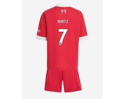 Liverpool Florian Wirtz #7 Koszulka Podstawowa dzieci 2025-26 Krótki Rękaw (+ krótkie spodenki)