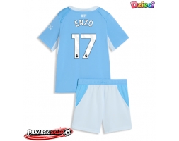 Manchester City Enzo Fernandez #17 Koszulka Podstawowa dzieci 2026-27 Krótki Rękaw (+ krótkie spodenki)