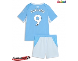 Manchester City Erling Haaland #9 Koszulka Podstawowa dzieci 2026-27 Krótki Rękaw (+ krótkie spodenki)