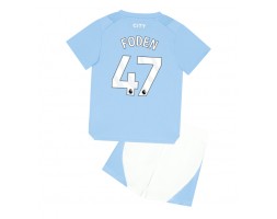 Manchester City Phil Foden #47 Koszulka Podstawowa dzieci 2023-24 Krótki Rękaw (+ krótkie spodenki)