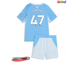 Manchester City Phil Foden #47 Koszulka Podstawowa dzieci 2026-27 Krótki Rękaw (+ krótkie spodenki)