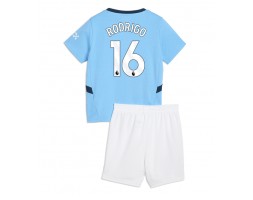Manchester City Rodri Hernandez #16 Koszulka Podstawowa dzieci 2024-25 Krótki Rękaw (+ krótkie spodenki)