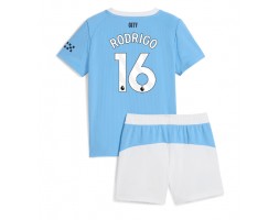 Manchester City Rodri Hernandez #16 Koszulka Podstawowa dzieci 2025-26 Krótki Rękaw (+ krótkie spodenki)