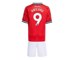 Manchester United Rasmus Hojlund #9 Koszulka Podstawowa dzieci 2025-26 Krótki Rękaw (+ krótkie spodenki)
