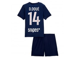 Paris Saint-Germain Desire Doue #14 Koszulka Podstawowa dzieci 2025-26 Krótki Rękaw (+ krótkie spodenki)