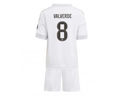 Real Madrid Federico Valverde #8 Koszulka Podstawowa dzieci 2025-26 Krótki Rękaw (+ krótkie spodenki)
