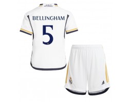 Real Madrid Jude Bellingham #5 Koszulka Podstawowa dzieci 2023-24 Krótki Rękaw (+ krótkie spodenki)