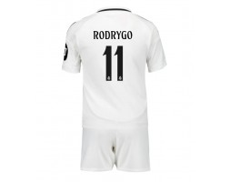 Real Madrid Rodrygo Goes #11 Koszulka Podstawowa dzieci 2024-25 Krótki Rękaw (+ krótkie spodenki)