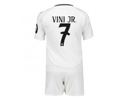 Real Madrid Vinicius Junior #7 Koszulka Podstawowa dzieci 2024-25 Krótki Rękaw (+ krótkie spodenki)