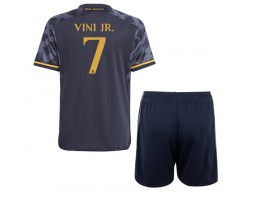 Real Madrid Vinicius Junior #7 Koszulka Wyjazdowa dzieci 2023-24 Krótki Rękaw (+ krótkie spodenki)