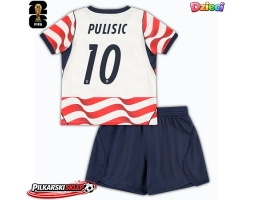 Stany Zjednoczone Christian Pulisic #10 Koszulka Podstawowa dzieci MŚ 2026 Krótki Rękaw (+ krótkie spodenki)