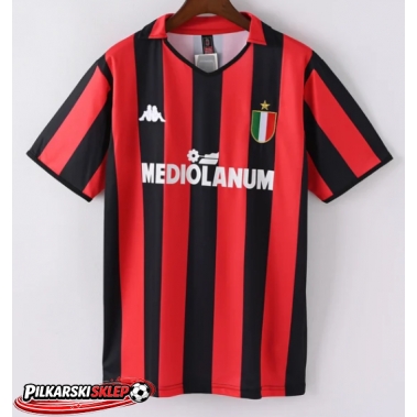 AC Milan 1988-1989 Koszulka Retro Podstawowa Krótki Rękaw