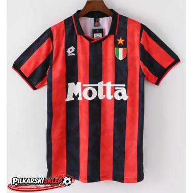 AC Milan 1993-1994 Koszulka Retro Podstawowa Krótki Rękaw