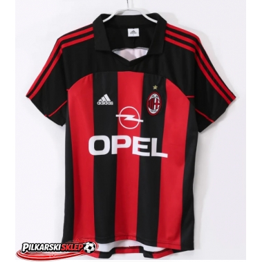 AC Milan 2000-2002 Koszulka Retro Podstawowa Krótki Rękaw