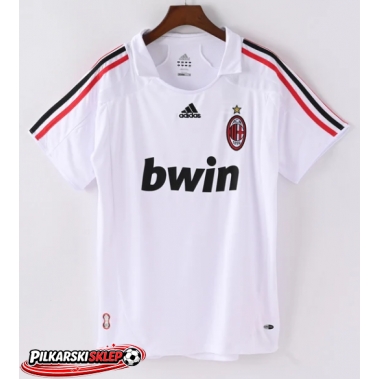 AC Milan 2007-2008 Koszulka Retro Wyjazdowa Krótki Rękaw