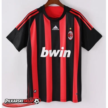AC Milan 2008-2009 Koszulka Retro Podstawowa Krótki Rękaw