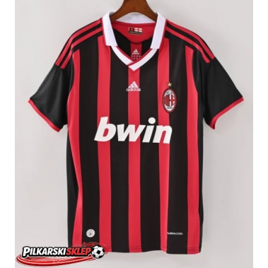 AC Milan 2009-2010 Koszulka Retro Podstawowa Krótki Rękaw