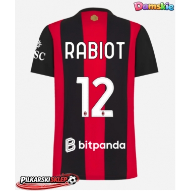 AC Milan Adrien Rabiot #12 Koszulka Podstawowa damskie 2026-27 Krótki Rękaw