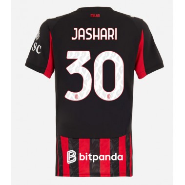 AC Milan Ardon Jashari #30 Koszulka Podstawowa damskie 2025-26 Krótki Rękaw AC Milan Ardon Jashari #30 Koszulka Podstawowa damskie 2025-26 Krótki Rękaw
