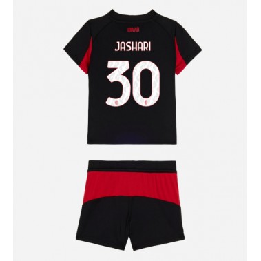 AC Milan Ardon Jashari #30 Koszulka Podstawowa dzieci 2025-26 Krótki Rękaw (+ krótkie spodenki)