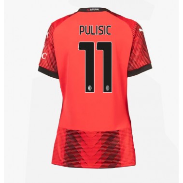 AC Milan Christian Pulisic #11 Koszulka Podstawowa damskie 2023-24 Krótki Rękaw