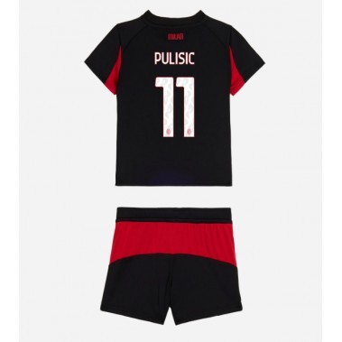 AC Milan Christian Pulisic #11 Koszulka Podstawowa dzieci 2025-26 Krótki Rękaw (+ krótkie spodenki) AC Milan Christian Pulisic #11 Koszulka Podstawowa dzieci 2025-26 Krótki Rękaw (+ krótkie spodenki)