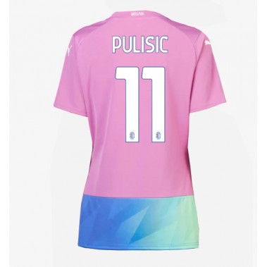 AC Milan Christian Pulisic #11 Koszulka Trzecia damskie 2023-24 Krótki Rękaw