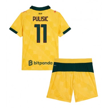 AC Milan Christian Pulisic #11 Koszulka Trzecia dzieci 2025-26 Krótki Rękaw (+ krótkie spodenki) AC Milan Christian Pulisic #11 Koszulka Trzecia dzieci 2025-26 Krótki Rękaw (+ krótkie spodenki)