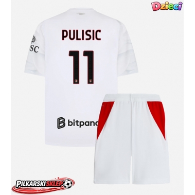 AC Milan Christian Pulisic #11 Koszulka Wyjazdowa dzieci 2026-27 Krótki Rękaw (+ krótkie spodenki)