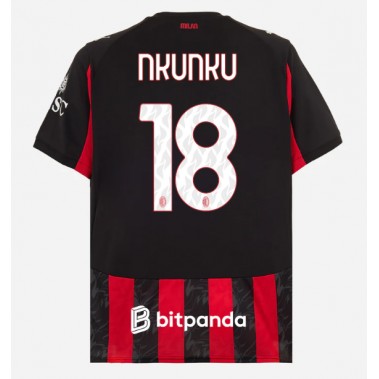 AC Milan Christopher Nkunku #18 Koszulka Podstawowa 2025-26 Krótki Rękaw AC Milan Christopher Nkunku #18 Koszulka Podstawowa 2025-26 Krótki Rękaw