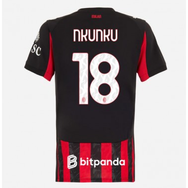 AC Milan Christopher Nkunku #18 Koszulka Podstawowa damskie 2025-26 Krótki Rękaw AC Milan Christopher Nkunku #18 Koszulka Podstawowa damskie 2025-26 Krótki Rękaw