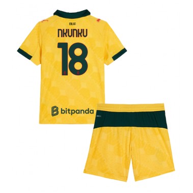 AC Milan Christopher Nkunku #18 Koszulka Trzecia dzieci 2025-26 Krótki Rękaw (+ krótkie spodenki) AC Milan Christopher Nkunku #18 Koszulka Trzecia dzieci 2025-26 Krótki Rękaw (+ krótkie spodenki)