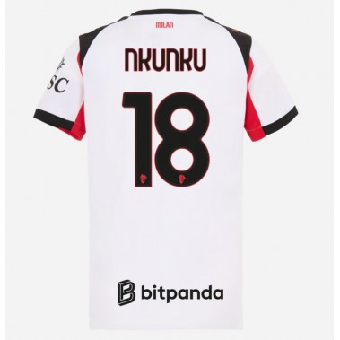AC Milan Christopher Nkunku #18 Koszulka Wyjazdowa damskie 2025-26 Krótki Rękaw