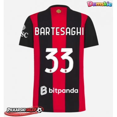 AC Milan Davide Bartesaghi #33 Koszulka Podstawowa damskie 2026-27 Krótki Rękaw