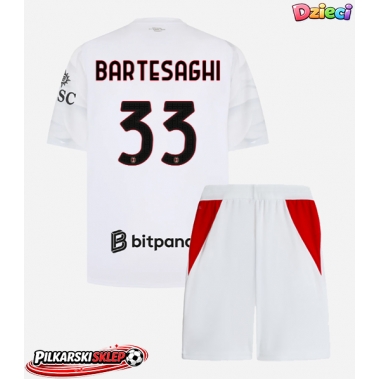 AC Milan Davide Bartesaghi #33 Koszulka Wyjazdowa dzieci 2026-27 Krótki Rękaw (+ krótkie spodenki)