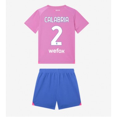 AC Milan Davide Calabria #2 Koszulka Trzecia dzieci 2023-24 Krótki Rękaw (+ krótkie spodenki)