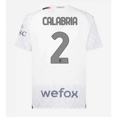 AC Milan Davide Calabria #2 Koszulka Wyjazdowa 2023-24 Krótki Rękaw