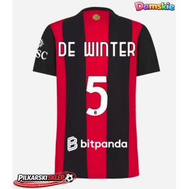 AC Milan Koni De Winter #5 Koszulka Podstawowa damskie 2026-27 Krótki Rękaw