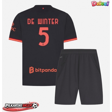 AC Milan Koni De Winter #5 Koszulka Trzecia dzieci 2026-27 Krótki Rękaw (+ krótkie spodenki)