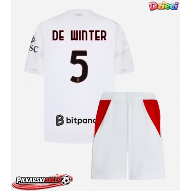 AC Milan Koni De Winter #5 Koszulka Wyjazdowa dzieci 2026-27 Krótki Rękaw (+ krótkie spodenki)