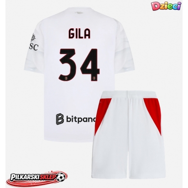AC Milan Mario Gila #34 Koszulka Wyjazdowa dzieci 2026-27 Krótki Rękaw (+ krótkie spodenki)