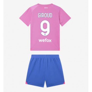 AC Milan Olivier Giroud #9 Koszulka Trzecia dzieci 2023-24 Krótki Rękaw (+ krótkie spodenki)