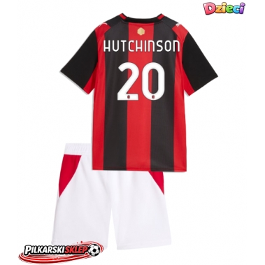 AC Milan Omari Hutchinson #20 Koszulka Podstawowa dzieci 2026-27 Krótki Rękaw (+ krótkie spodenki)